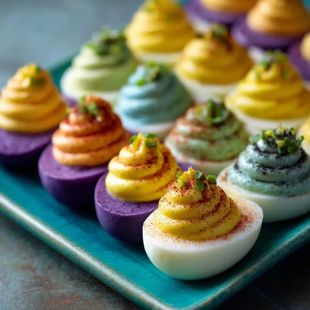 Colored Deviled Eggs for Easter Recipe - Recipe Image