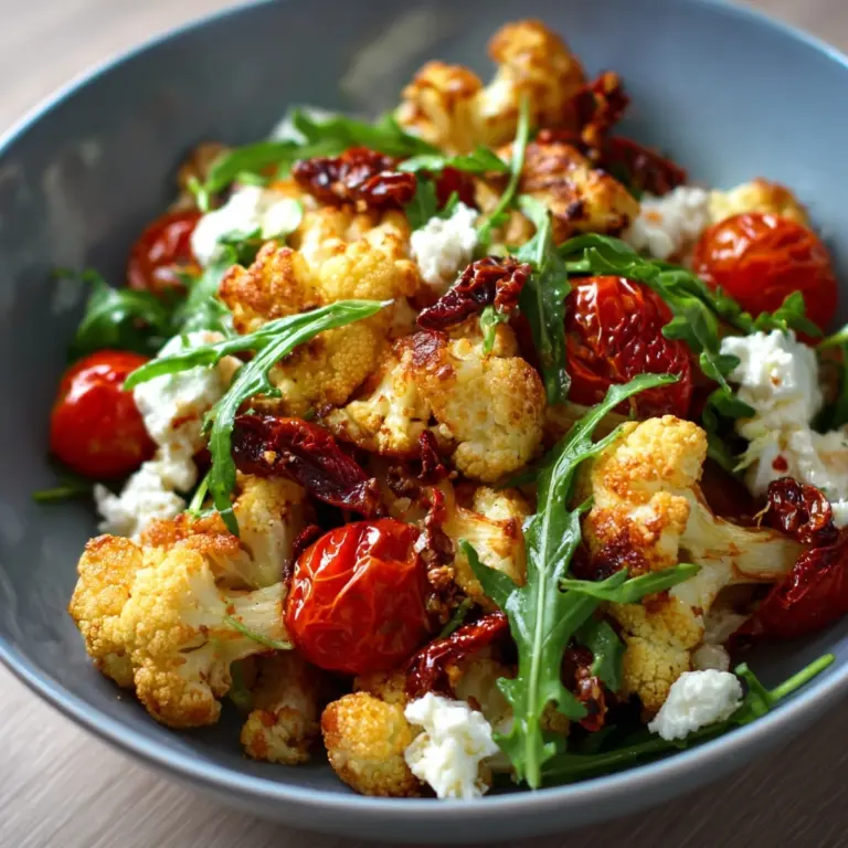 Mediterranean Cauliflower Salad - light meal or side salad Recipe