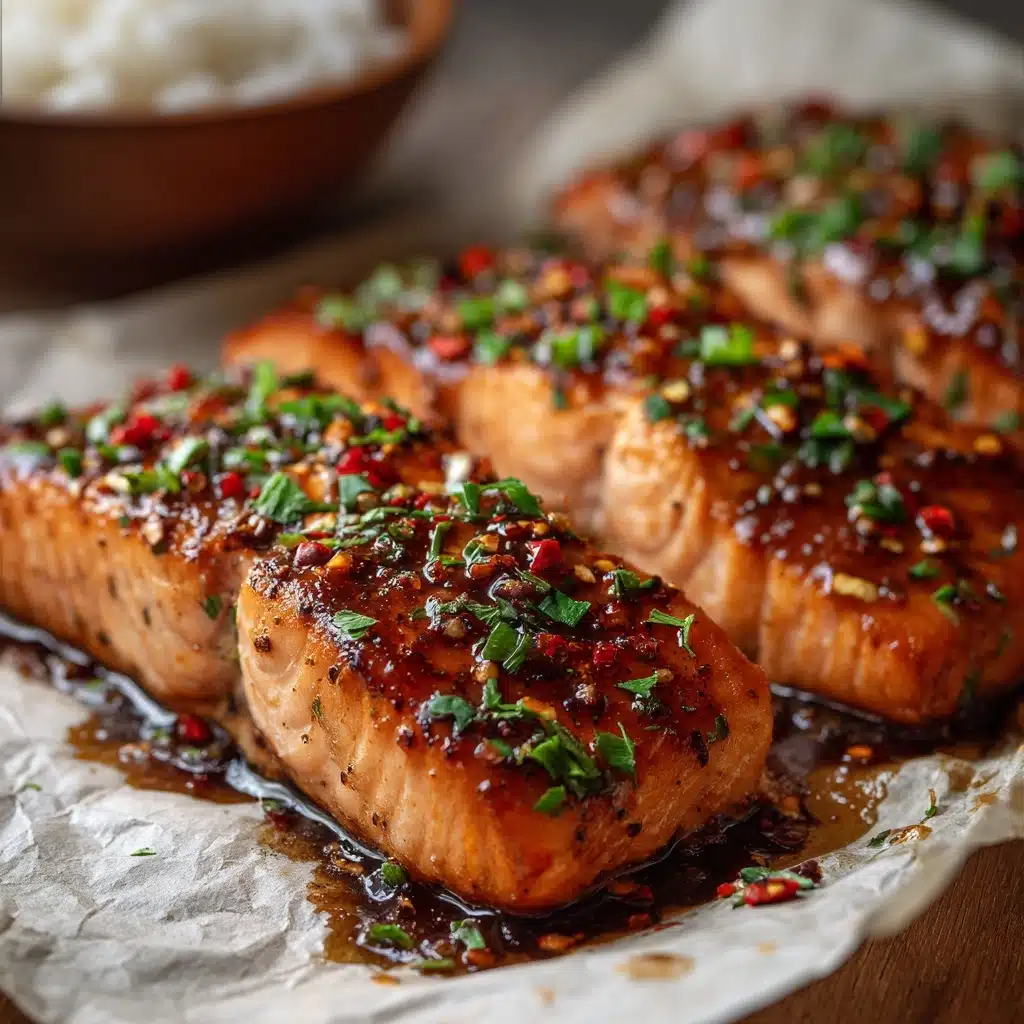 HONEY GARLIC SALMON Recipe