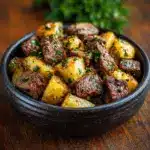 Slow Cooker Garlic Butter Beef Bites & Potatoes Recipe