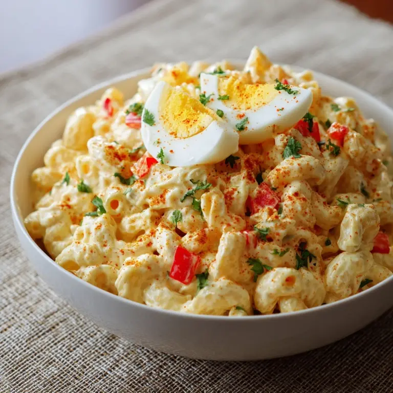 Deviled Egg Macaroni Pasta Salad Recipe