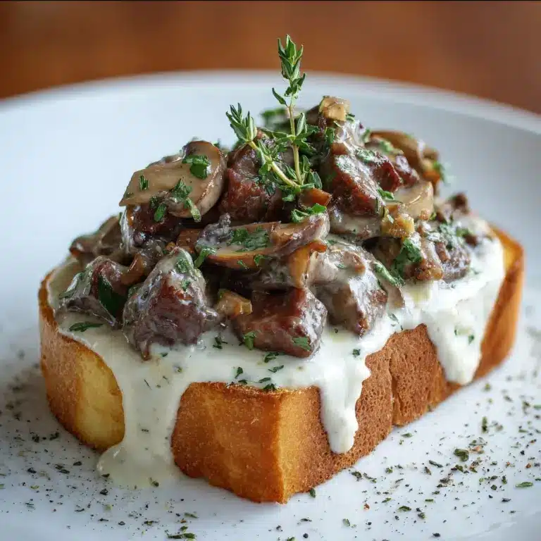 Beef Stroganoff French Bread Toast Recipe