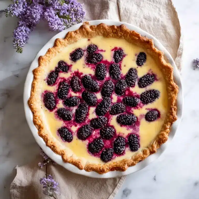 Blackberry Lavender Custard Tart Recipe