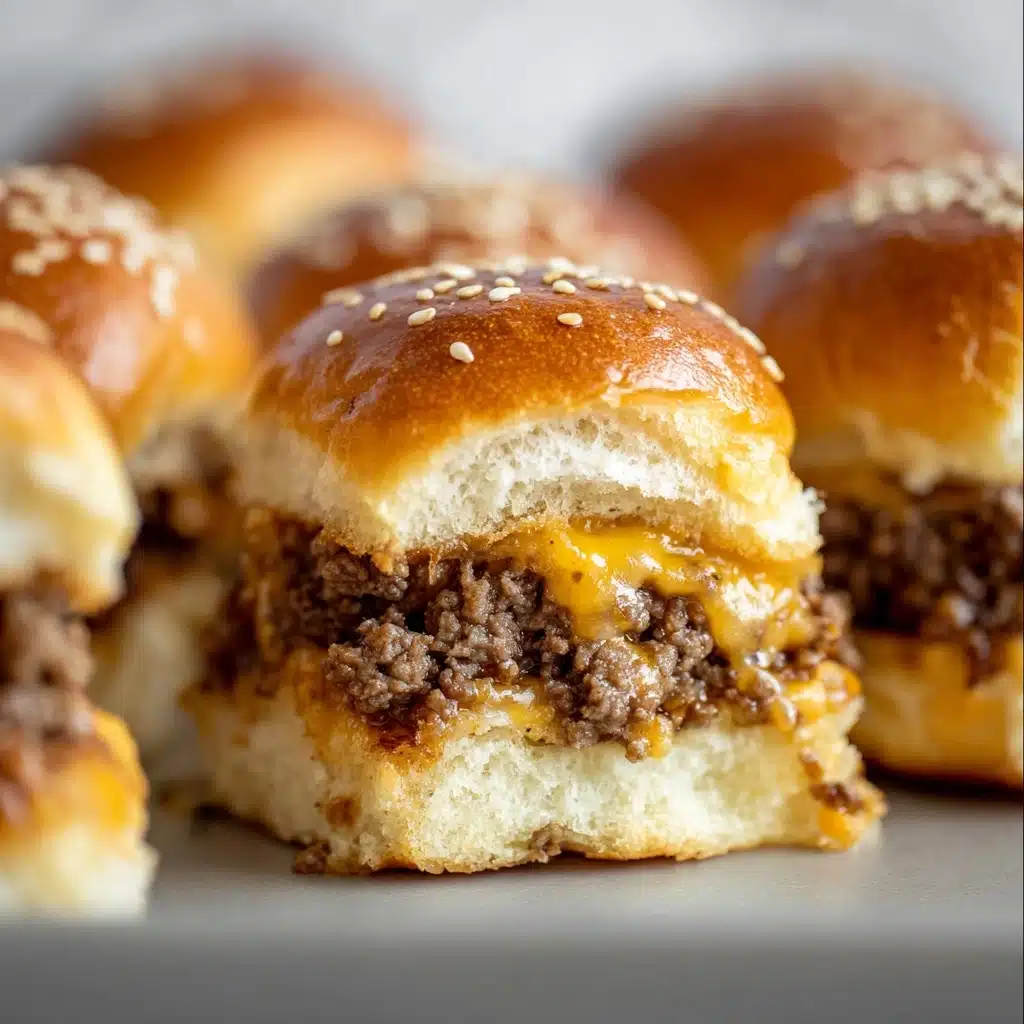 Easy Double Cheddar Cheeseburger Sliders Recipe - Recipe Image