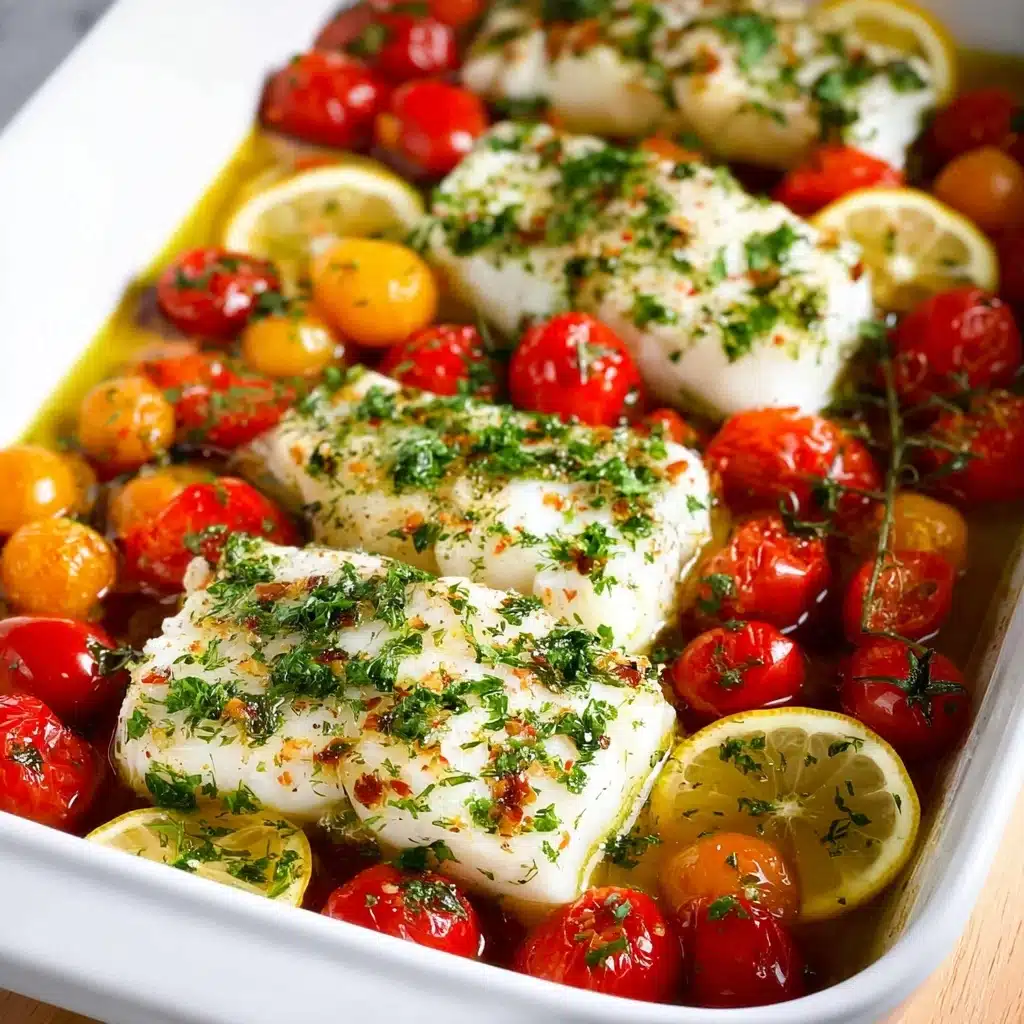 Lemon Herb Butter Baked Cod Recipe - Recipe Image
