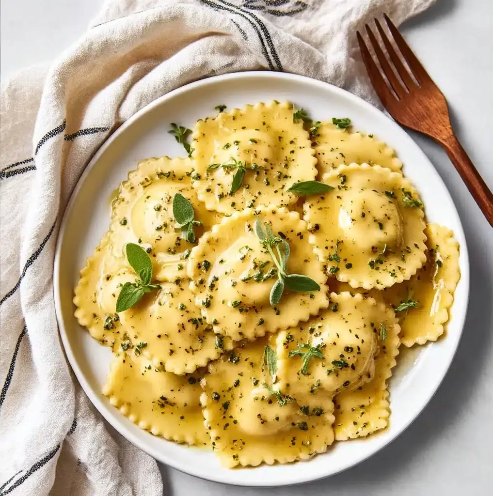 Herbed Three Cheese Homemade Ravioli Recipe - Recipe Image