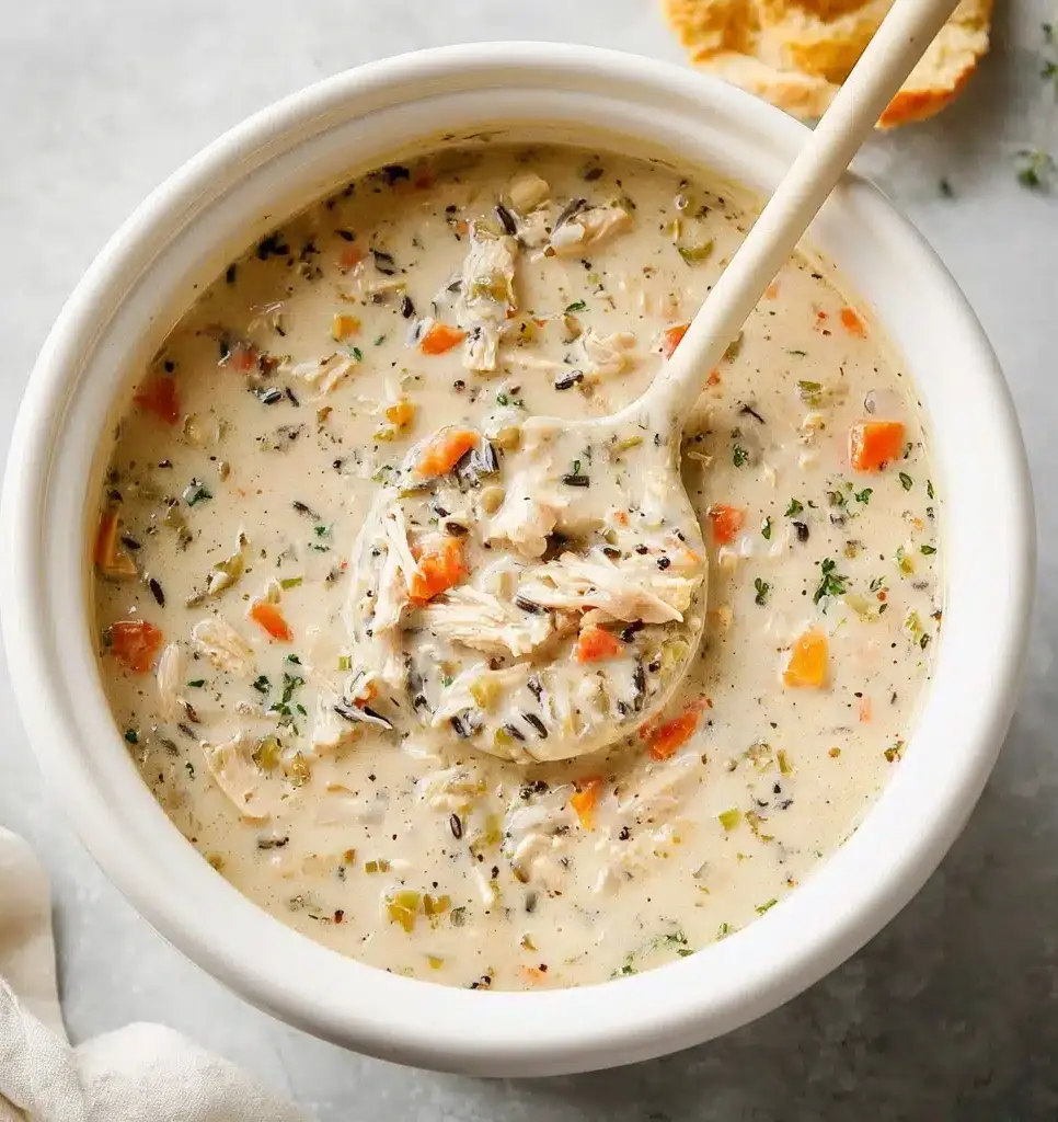 Crockpot Chicken Wild Rice Soup Recipe - Recipe Image