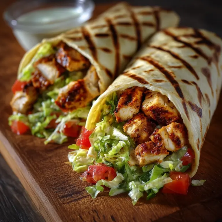 Cheesy Garlic Chicken Wraps Recipe