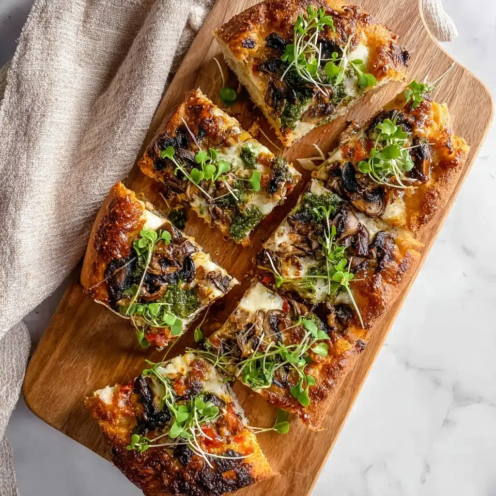 Wild Mushroom Pesto Pizza Recipe - Recipe Image