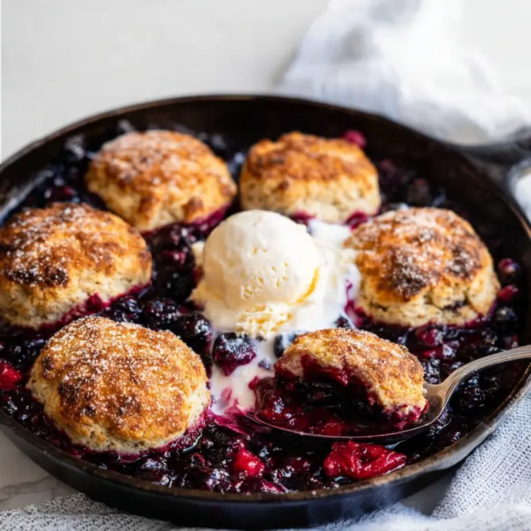 Skillet Berry Cobbler with Buttermilk Biscuits Recipe