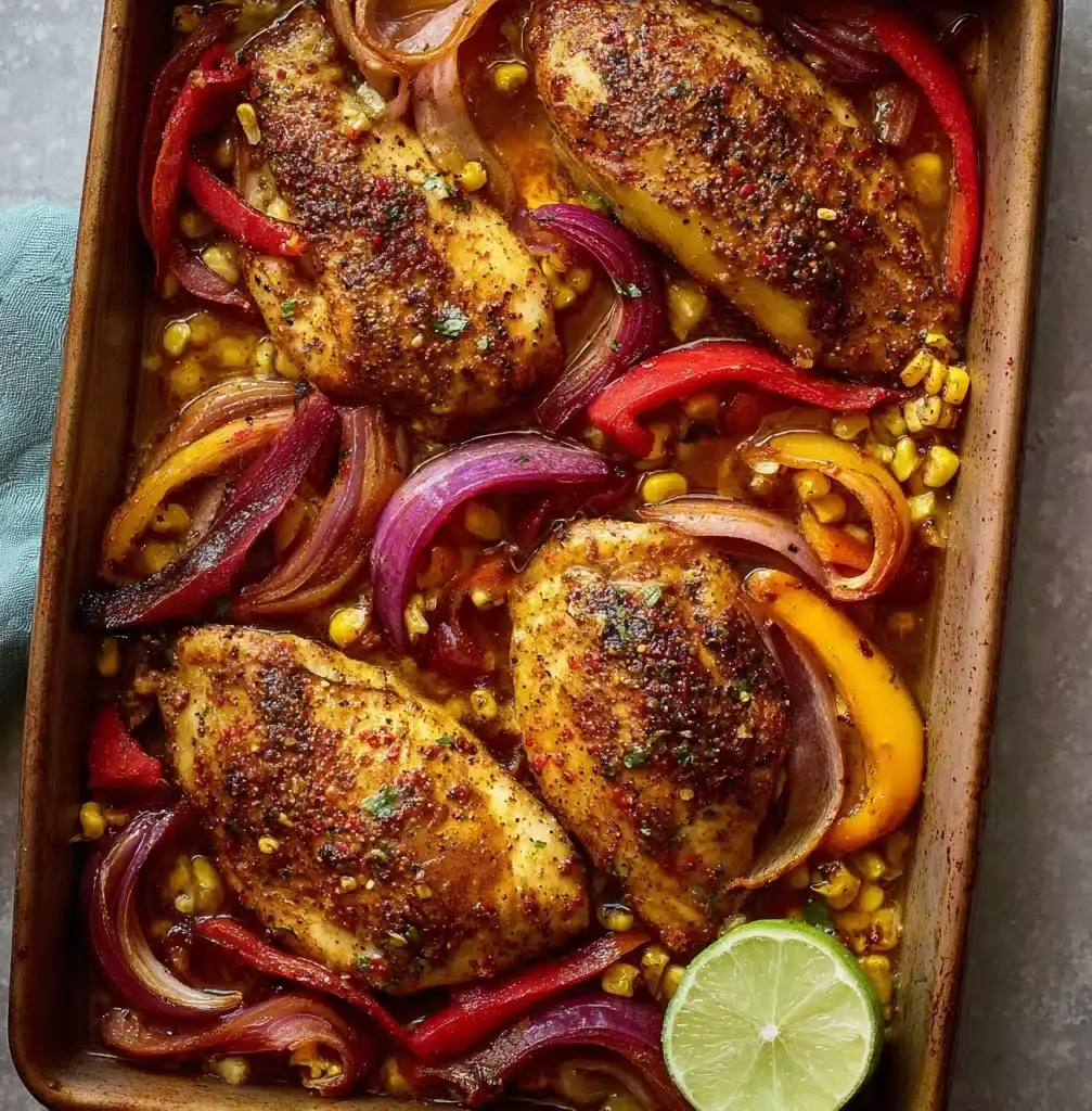 Sheet Pan Nacho Chicken Recipe - Recipe Image