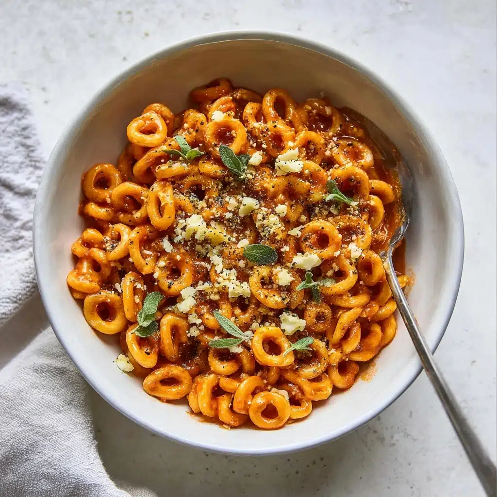 Homemade Spaghettios with Crunchy Manchego Recipe - Recipe Image
