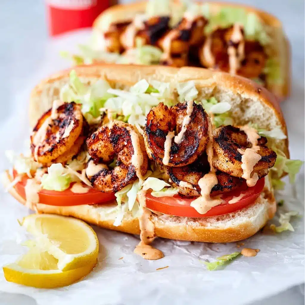 Blackened Shrimp Po Boys Recipe - Recipe Image
