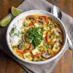 Thai Coconut Soup with Tofu and Rice Recipe