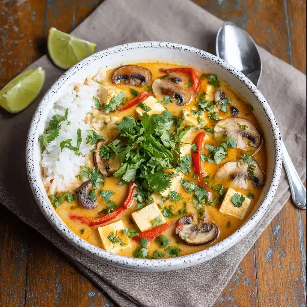 Thai Coconut Soup with Tofu and Rice Recipe