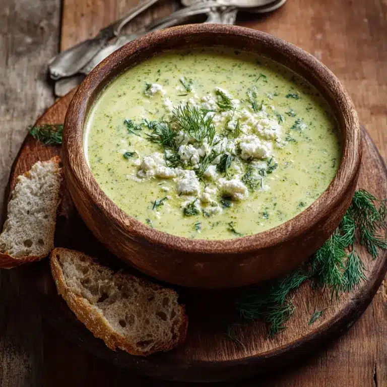 Roasted Zucchini Soup With Feta And Dill Recipe