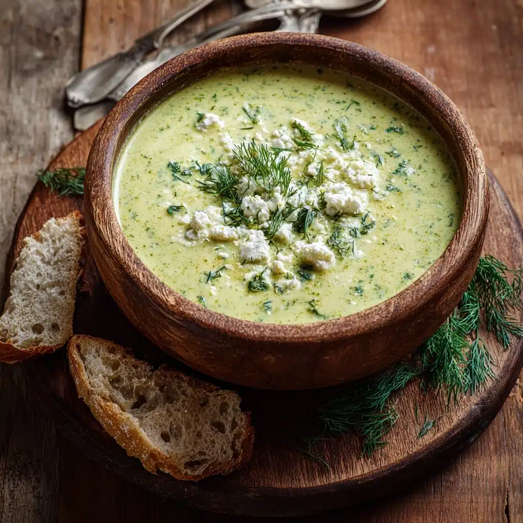Roasted Zucchini Soup With Feta And Dill Recipe