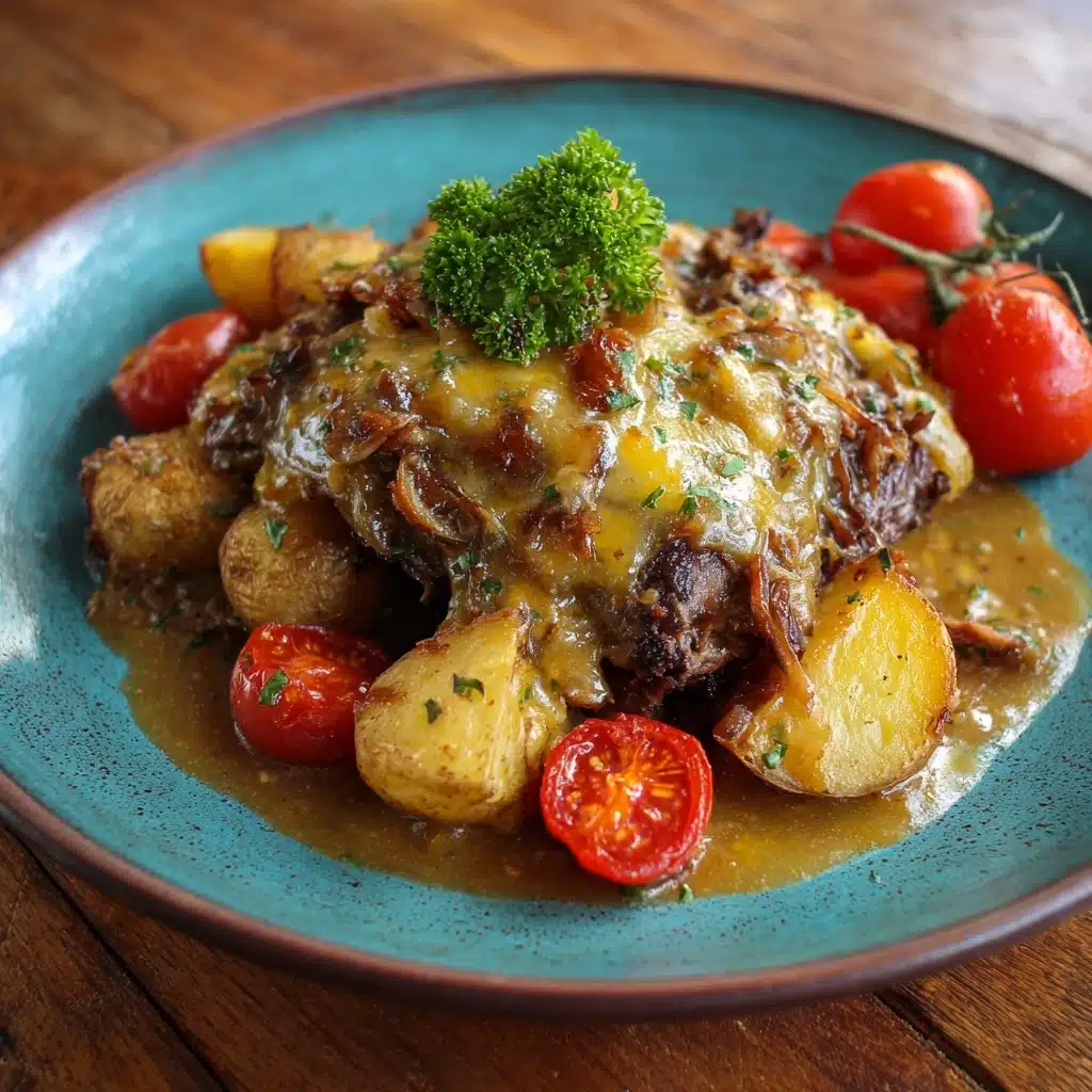 Crockpot Loaded Steak and Potato Bake Recipe - Recipe Image