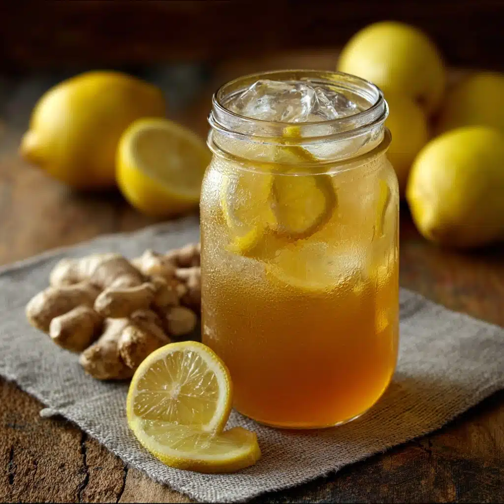 Lemon Ginger Iced Green Tea with Honey Recipe - Recipe Image