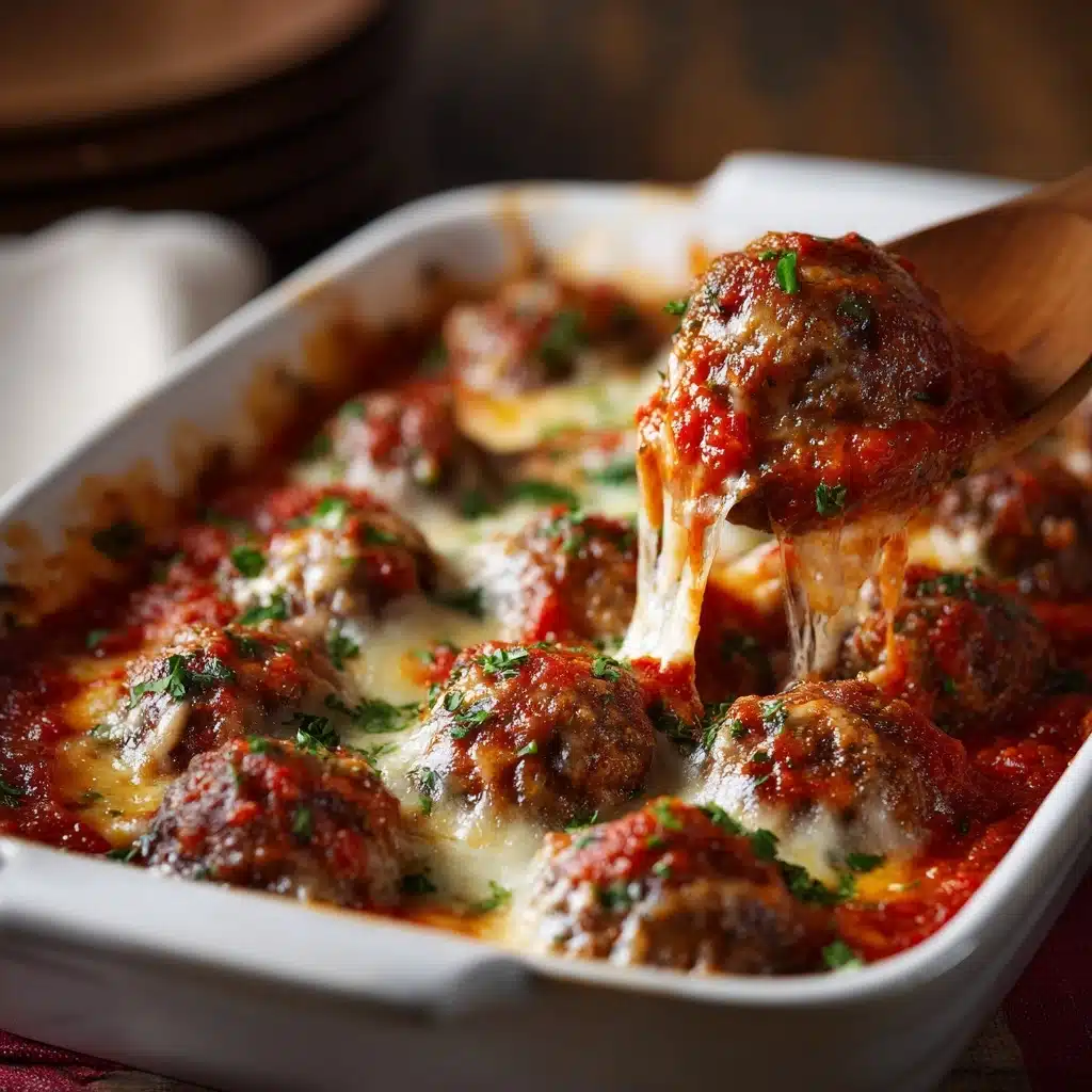 eatball Casserole with Cheese and Sauce! Recipe - Recipe Image