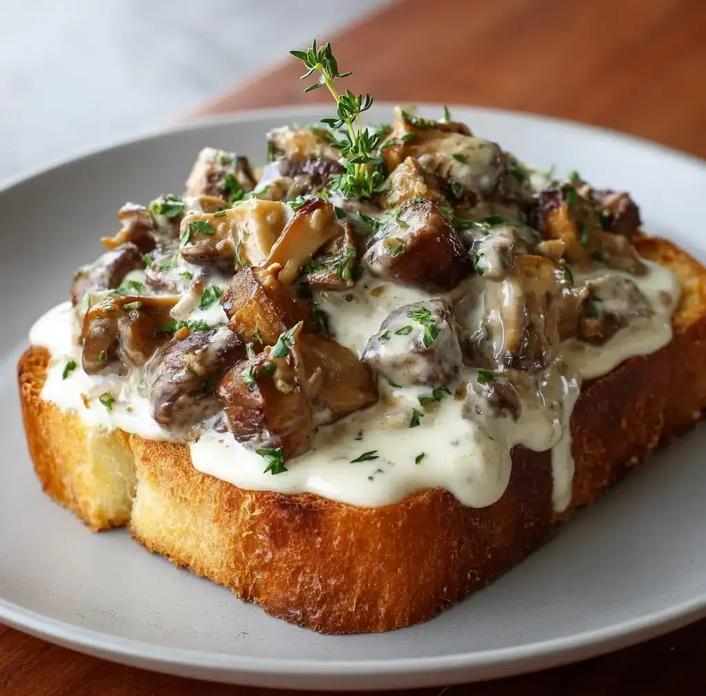 Beef Stroganoff French Bread Toast Recipe - Recipe Image