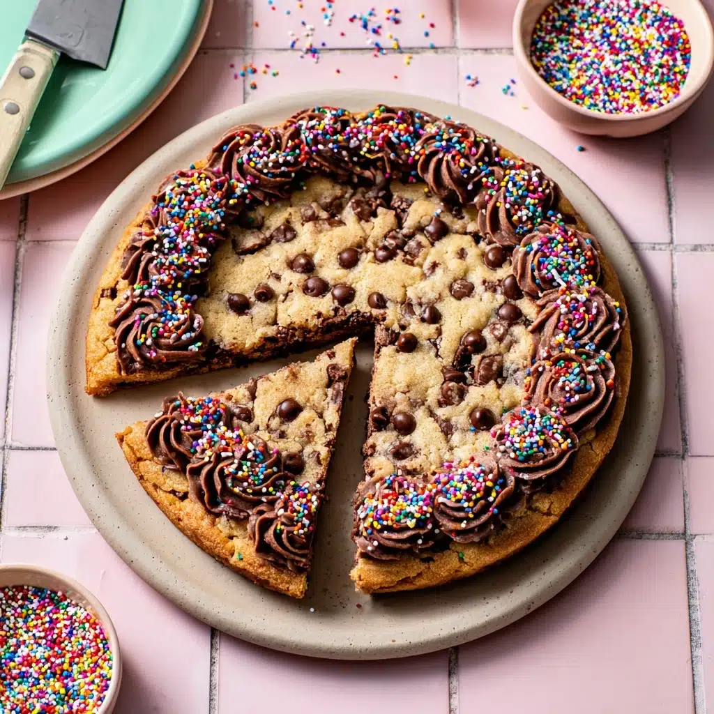 Easy Homemade Chocolate Chip Cookie Cake Recipe - Recipe Image
