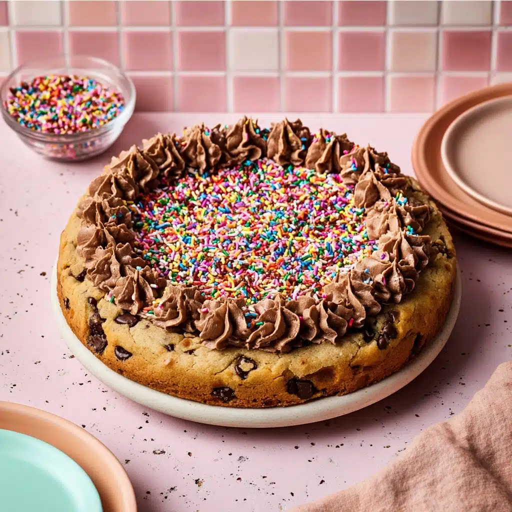 Easy Homemade Chocolate Chip Cookie Cake Recipe - Recipe Image