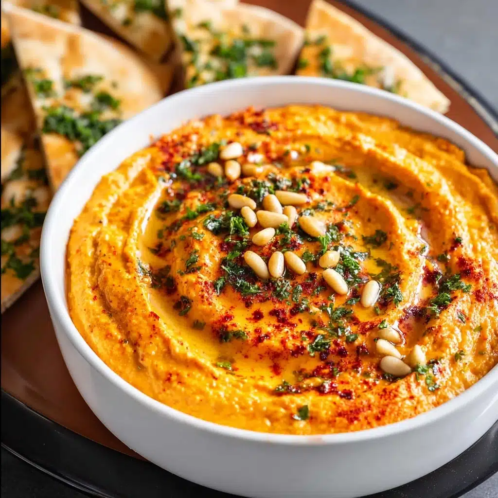 Roasted Red Bell Pepper Hummus Recipe - Recipe Image