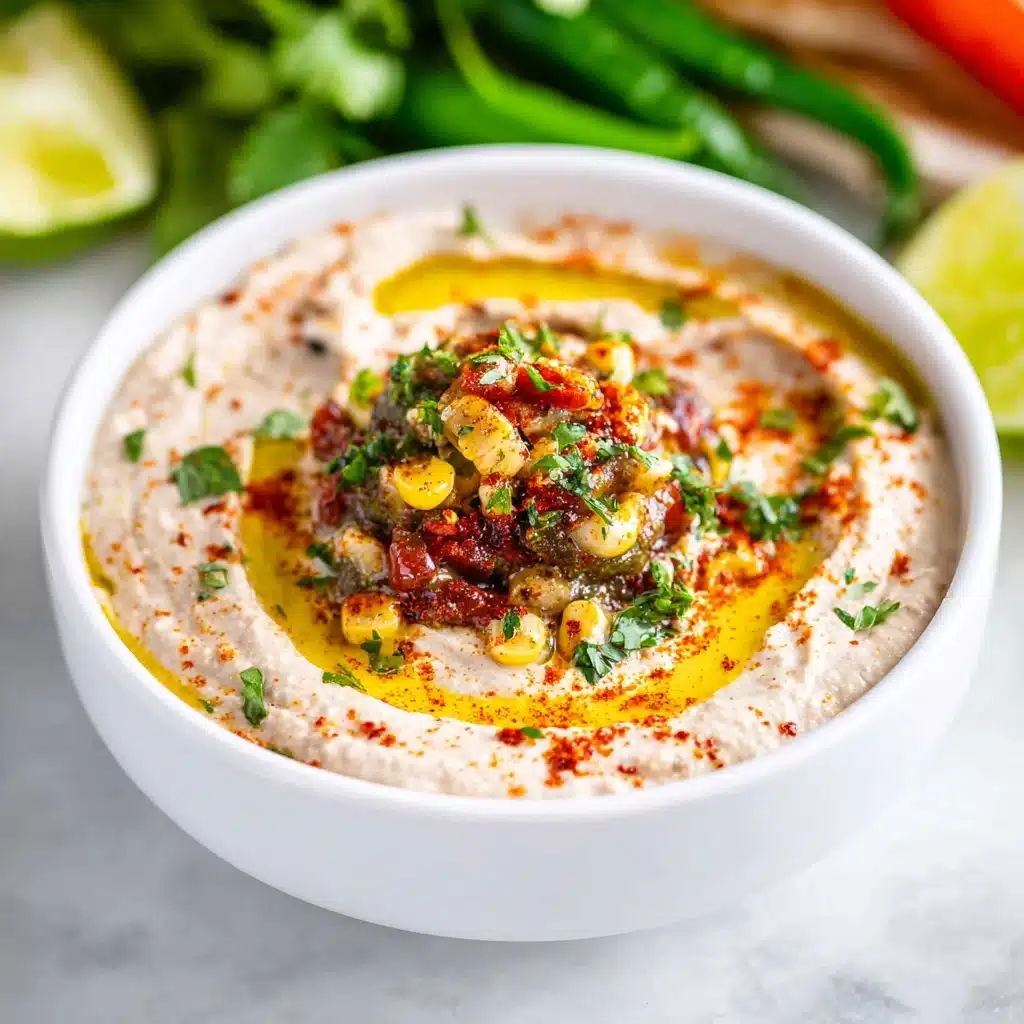 Black Bean Hummus with Spicy Corn Relish Recipe - Recipe Image