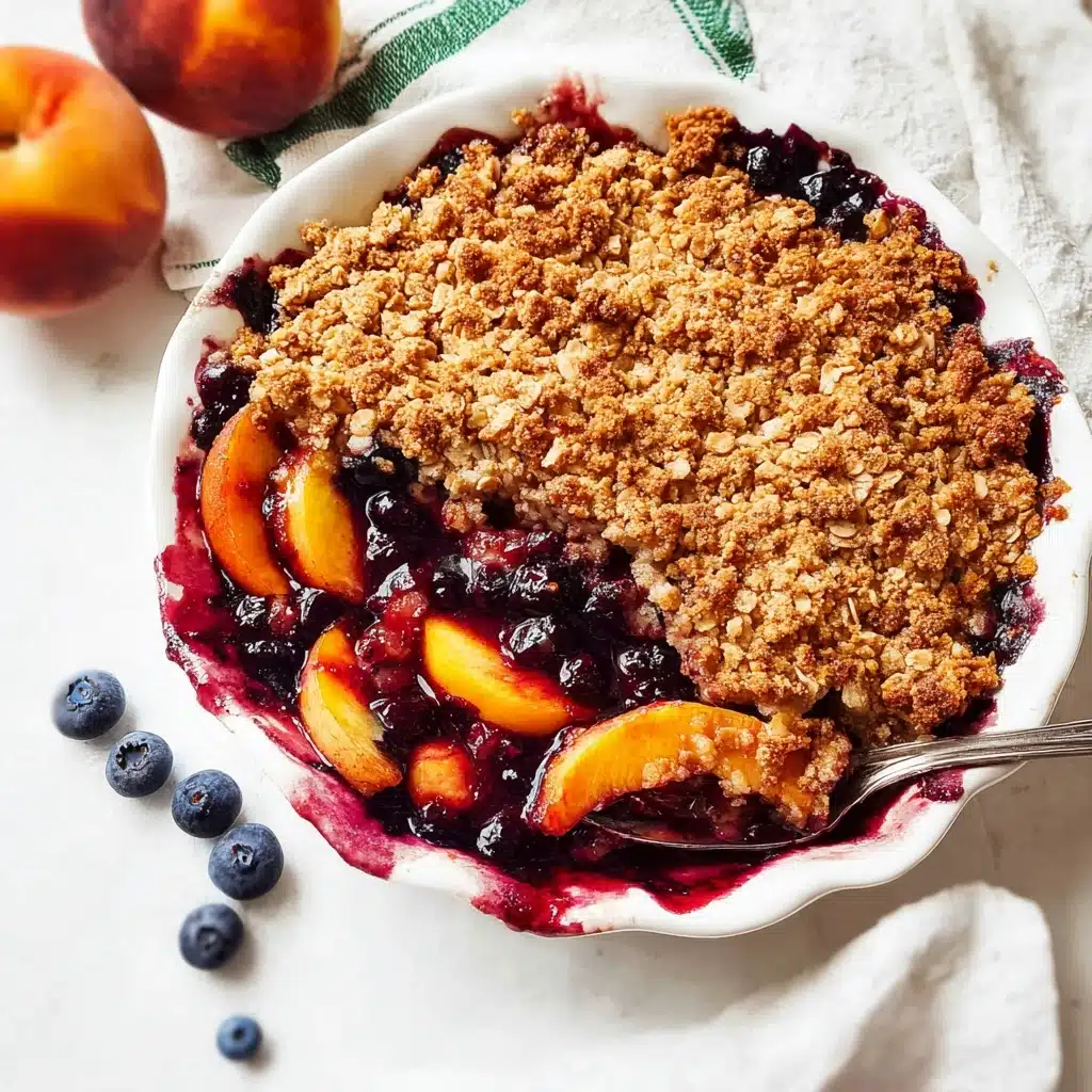 Easy Peach Blueberry Crisp Recipe - Recipe Image