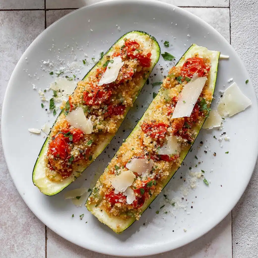 Bruschetta Quinoa Zucchini Boats Recipe - Recipe Image