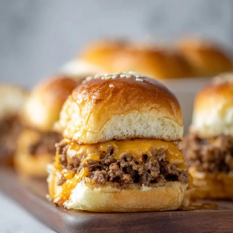 Easy Double Cheddar Cheeseburger Sliders Recipe