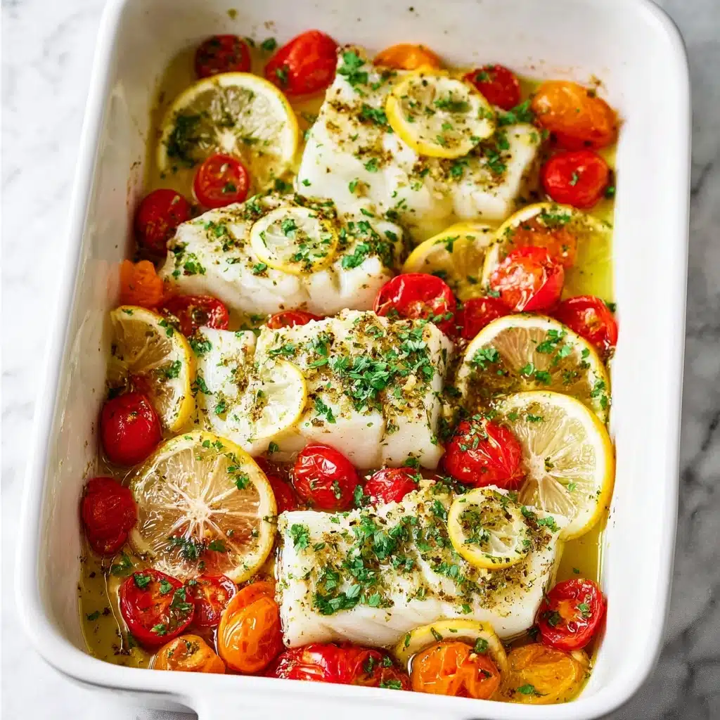 Lemon Herb Butter Baked Cod Recipe