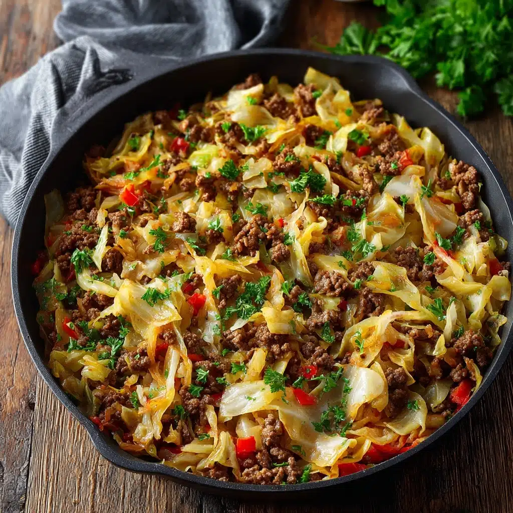 Hearty Ground Beef and Cabbage Skillet Recipe - Recipe Image