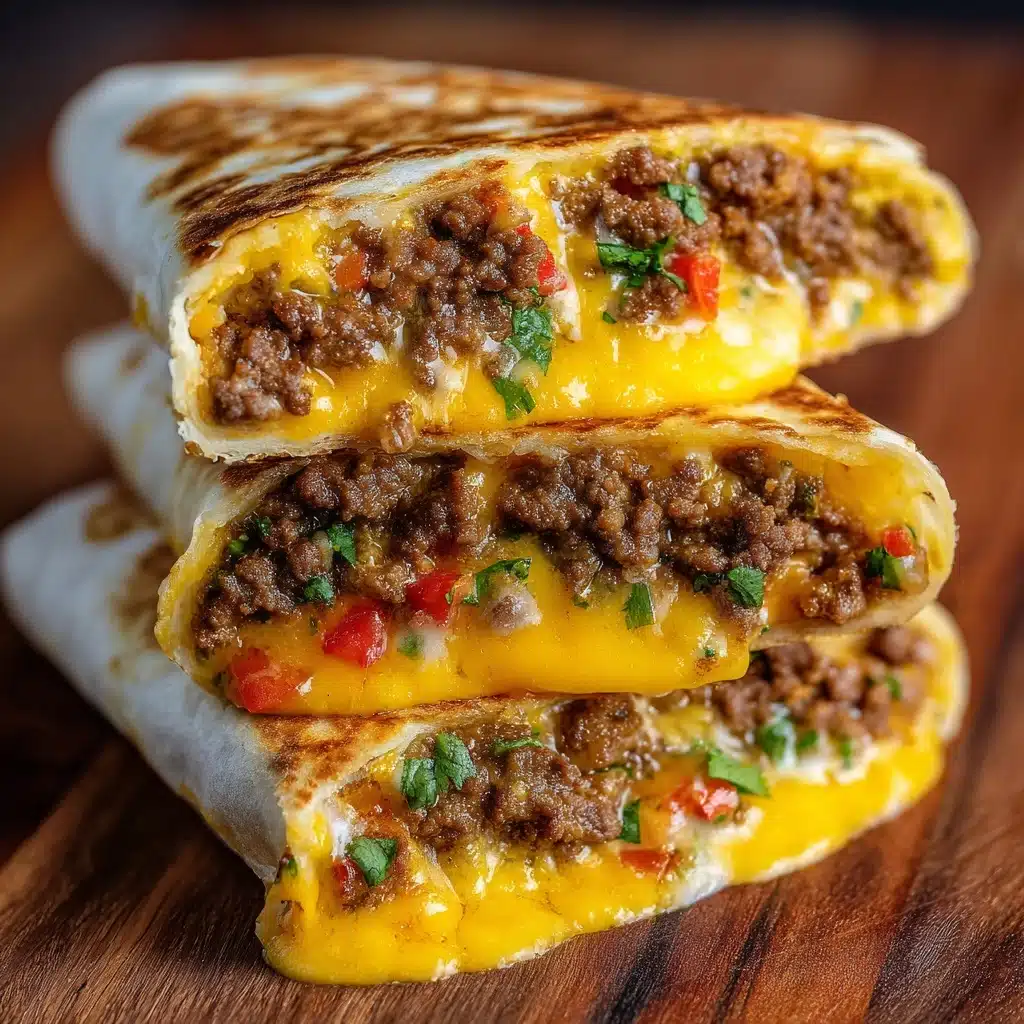 Delicious chopped cheese wraps food recipe - Recipe Image