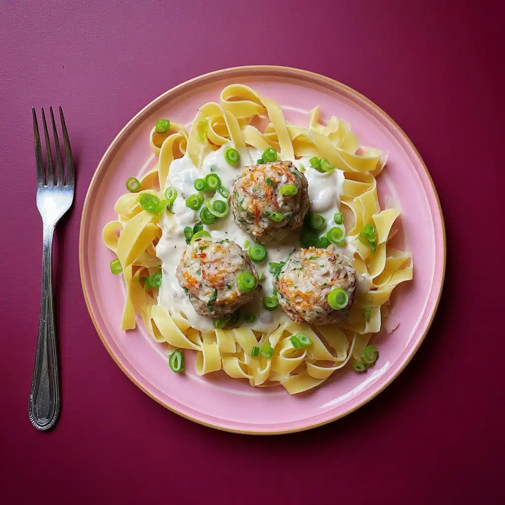 lls served over creamy Parmesan linguine Recipe - Recipe Image