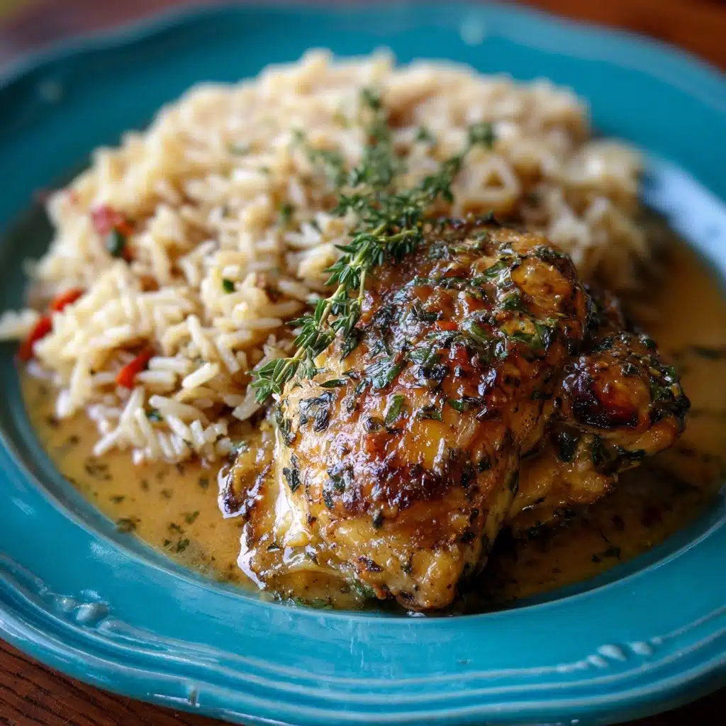 Savory Southern-Style Smothered Chicken and Rice Recipe - Recipe Image