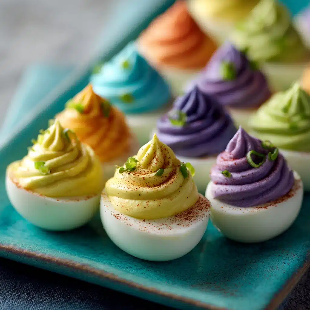 Colored Deviled Eggs for Easter Recipe - Recipe Image