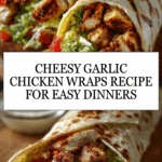 Cheesy Garlic Chicken Wraps Recipe