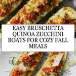 Bruschetta Quinoa Zucchini Boats Recipe