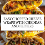 Delicious chopped cheese wraps food recipe