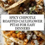 Chipotle Roasted Cauliflower Pitas Recipe