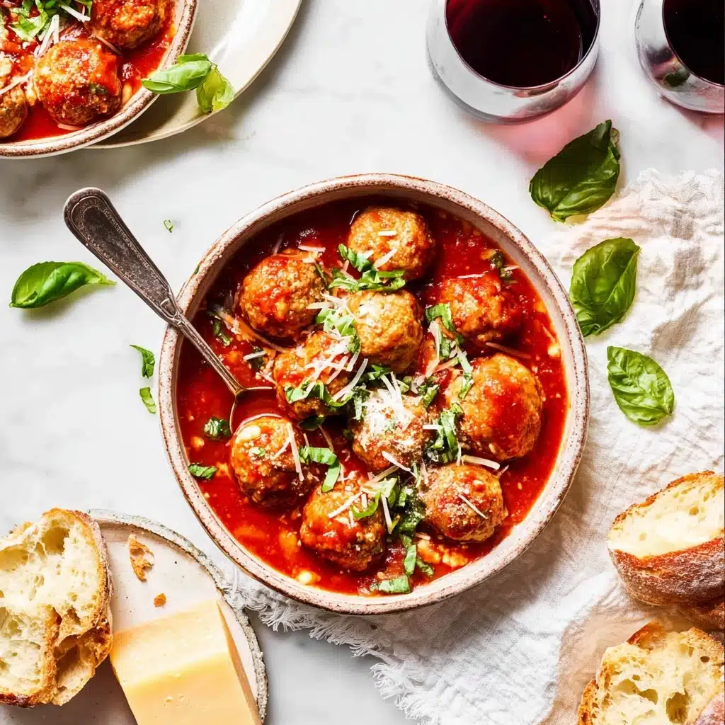 Baked Mozzarella Stuffed Meatballs Recipe
