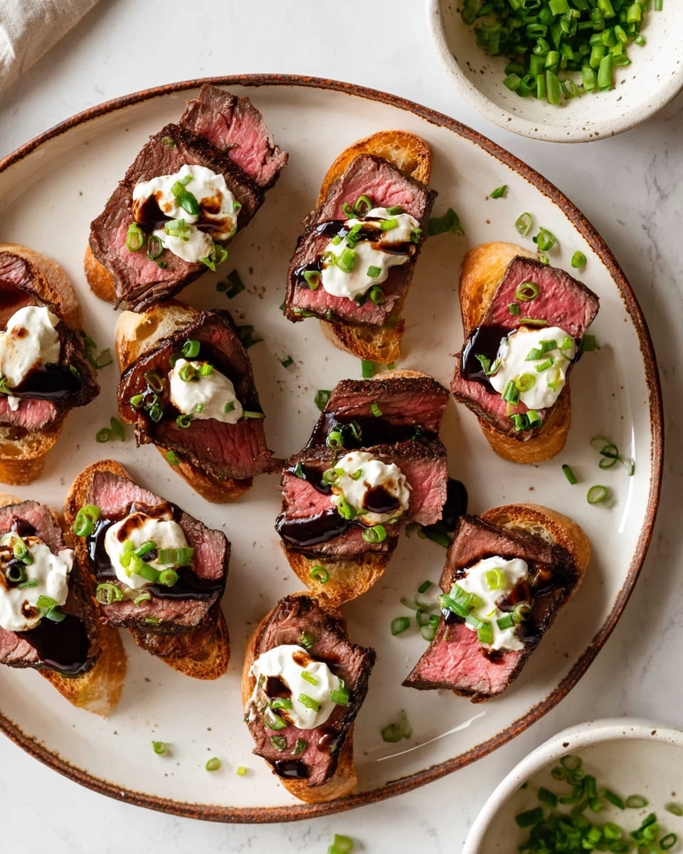 Easy Steak Crostini with Horseradish Sauce Recipe