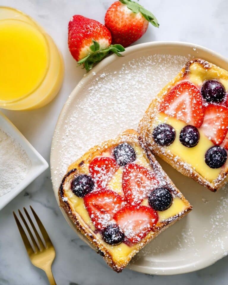 Air Fryer Yogurt Custard Toast with Fresh Berries Recipe