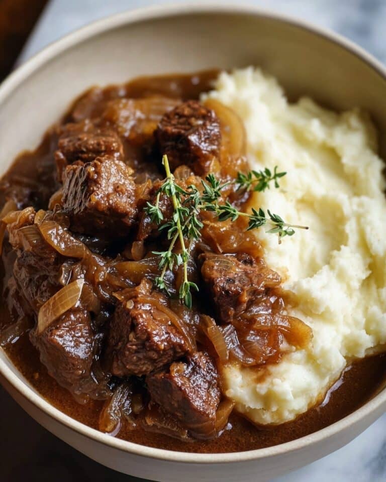 Slow Cooker Braised Steak and Onion: Comforting & Easy