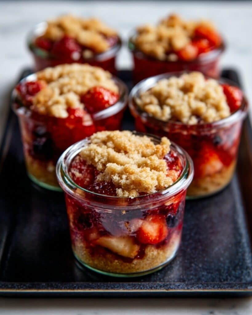 Summer Berry Cobbler in Jars Recipe