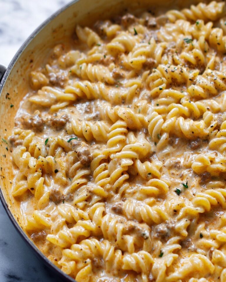 Creamy Beef Cavatappi Recipe