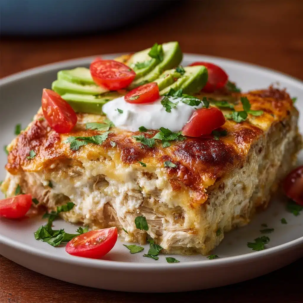 Sour Cream Chicken Enchilada Casserole Recipe - Recipe Image