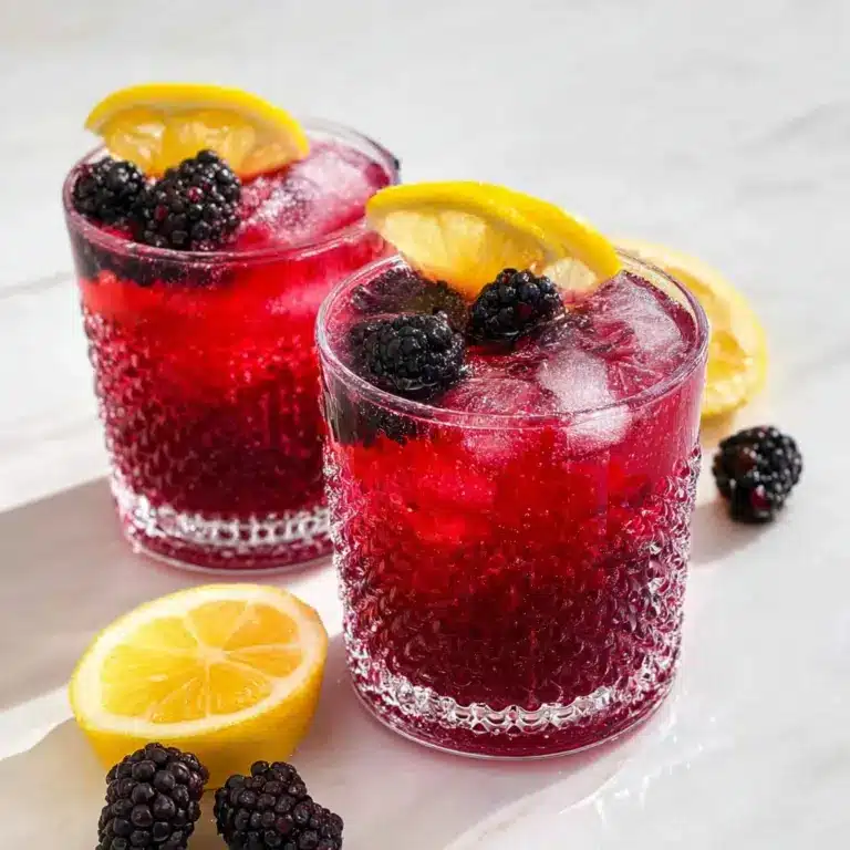 Sparkling Blackberry Bramble Mocktail Recipe